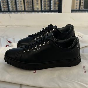 Salvatore Ferragamo Cube Leather Sneackers